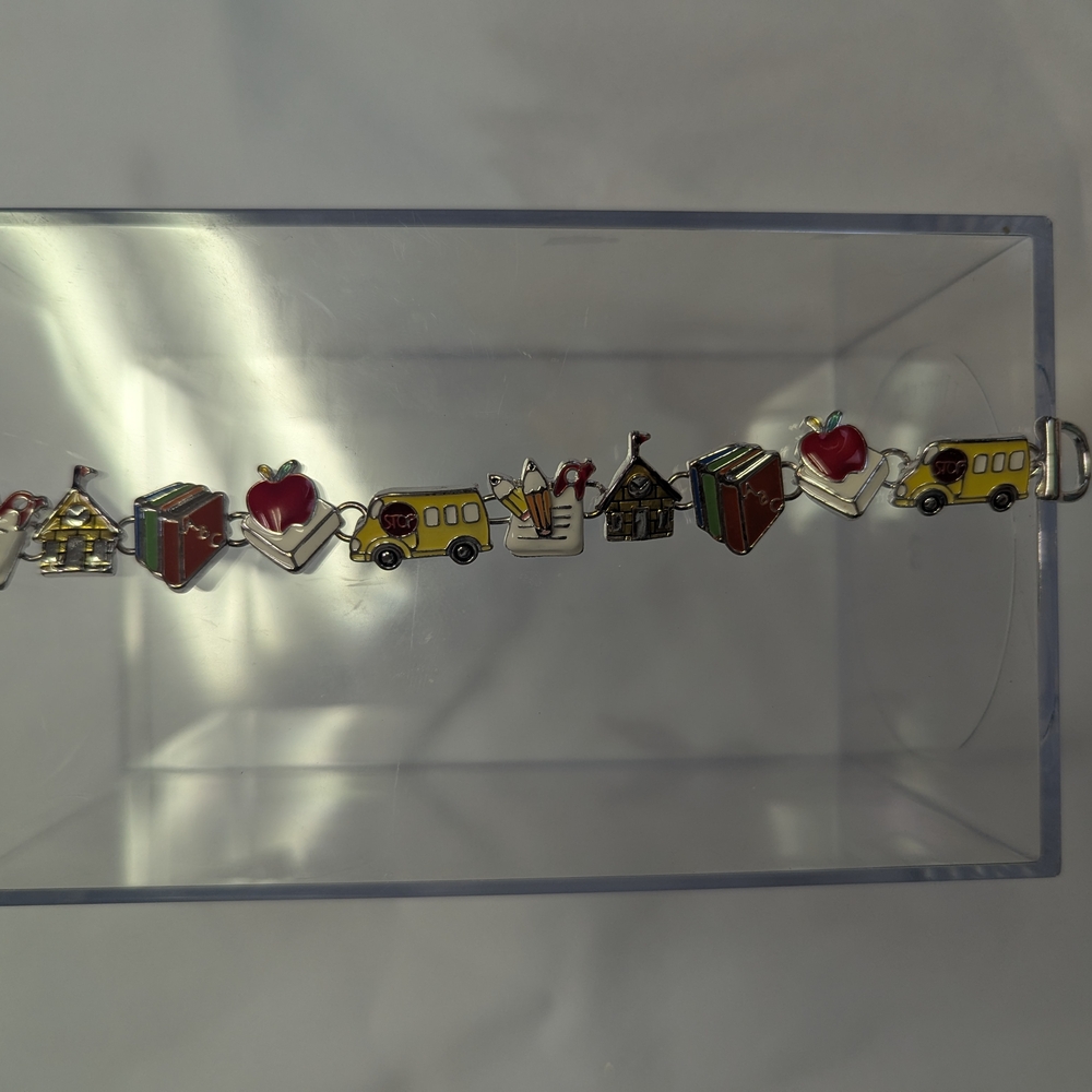 Kids School Theme Charm Bracelet